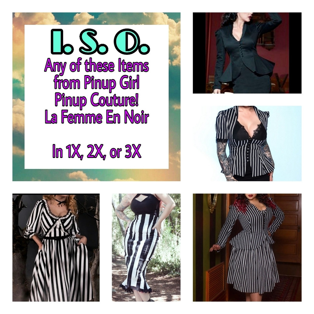 I.S.O Pinup Girl Pinup Couture La Femme Noir Plus